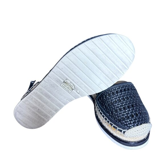 Vince Camuto Size 6 Bredenna Black Beige Espadrille Ankle Strap Sandals Women’s - Picture 6 of 8